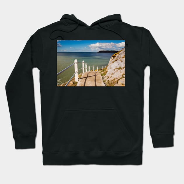 The coast path to Caswell Bay, Gower Hoodie by dasantillo